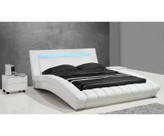 Cama moderna de piel Joe con luz integrada