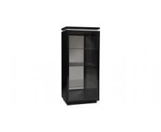 Vitrina - Atract - mueble 1 puerta negro lacado con iluminacion