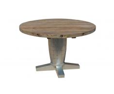 Mesa redonda Zinc de madera