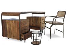 Mesa de despacho Brighton estilo industrial madera y metal