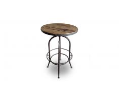 Mesa alta de madera y metal Malaga 65 cm