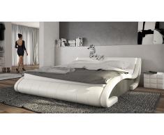 Cama de diseño acolchada con altavoces y luz Leds Futura