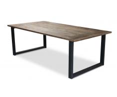 Mesa de comedor rectangular estilo industrial retro 220 cm - Noldy