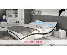 Cama de diseño polipiel con luz Led y somier - Beonis