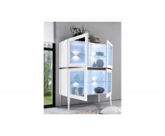 Vitrina lacada 4 puertas color blanco mate - Galatik