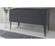Cómoda 4 cajones lacado gris mate - Galatik
