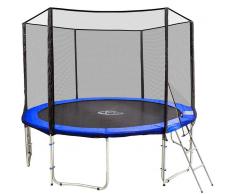 TECTAKE Trampolín con red de seguridad, variante 1 366 cm