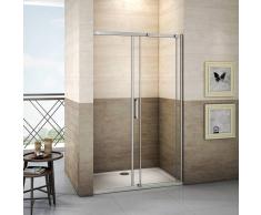 AICA SANITAIRE Mamparas de ducha cabina de ducha 8mm vidrio templado de Aica 105x80x195cm
