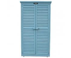 HABITAT ET JARDIN Armario para jardín Space - 87 x 46.5 x 160 cm - azul cielo - HABITAT ET JARDIN