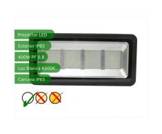 JANDEI Proyector led slim 400W exterior IP65 SMD5730 6000K negro