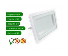 JANDEI Proyector led slim 200W exterior IP65 SMD5730 6000K blanco