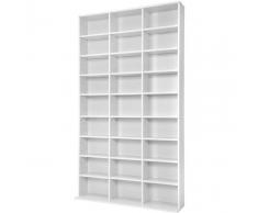 TECTAKE Estantería para CD´s con 27 compartimentos para 1080 CD´s blanco