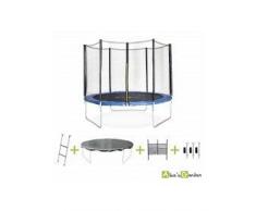 ALICE'S GARDEN Cama elastica 305cm, hasta 150kg, kit completo, trampolin Azul, Mars XXL