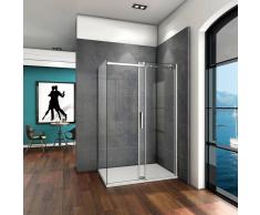 AICA SANITAIRE Mamparas de ducha cabina de ducha 6mm vidrio templado de Aica 120x90x195cm