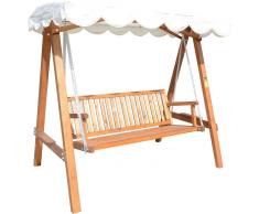 OUTSUNNY Balancín Columpio de Madera Maciza para Jardín Silla Columpio Balancín