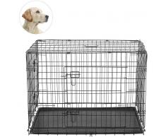 PAWHUT Transportin Jaula Transporte Perro Alambre 5 Medidas 2 Colores Opcional