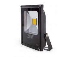 GREENICE Foco Proyector de LEDs para Exterior 20W 1400lm 30.000H ECOLINE Blanco Cálido