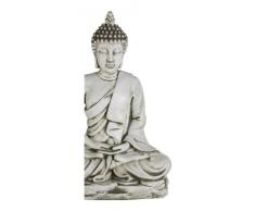 DEGARDEN ESTATUA BUDA DE PIEDRA PARA JARDIN O EXTERIOR 73cm. CENIZA