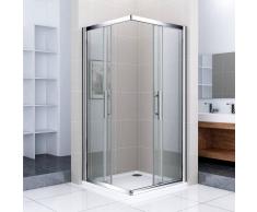 AICA SANITAIRE Mamparas de ducha 2 fijos + 2 correderos pantalla de baño 70x70x185cm