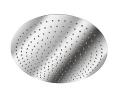 TECTAKE Alcachofa de ducha con efecto lluvia de acero inoxidable redonda 40 cm