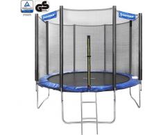 SONGMICS Ø305cm Cama elástica para Jardín Trampolín Red de Seguridad Escalera STR10FT