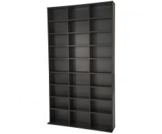 TECTAKE Estantería para CD´s con 27 compartimentos para 1080 CD´s negro