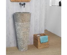 WANDA COLLECTION Lavabo de pie de mármol para cuarto de baño FLORENCIA gris