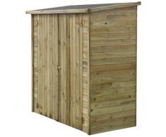 HABITAT ET JARDIN Caseta de jardín adosada LIPKI - 1.79 x 0.90 x 1.76/1.86 m - 1.62 m² - Sin suelo