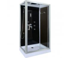 DP GRIFERIA Cabina de ducha en negro DP-1401 (100 x 70 x 210 cm)