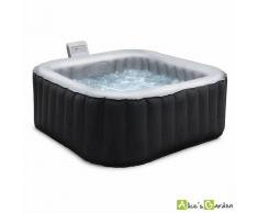 ALICE'S GARDEN Spa, jacuzzi, hinchable para exterior, Gris Antracita, 4 plazas, 160cm Alpine