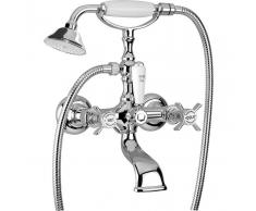BUGNATESE RUBINETTERIA Batería para bañera con set de ducha bugnatese princeton 800 cromo