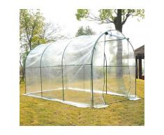 OUTSUNNY Invernadero caseta acero plastico jardin terraza cultivo plantas
