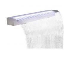 VIDAXL Fuente rectangular con LEDs para piscina, Acero inoxidable 150 cm - VIDAXL