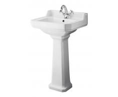 HUDSON REED Lavabo con Pedestal en Cerámica 500mm