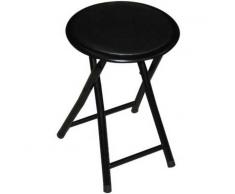 PRACTICA SHOPPING Taburete Metal Plegable Acolchado Color: Negro
