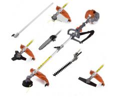 GREENCUT Herramienta multifunción 65cc desbrozadora-podadora-cortasetos 6en1 -Greencut