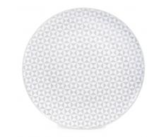 Plato llano de porcelana gris Diám. 27 cm GÉOMÉTRIK