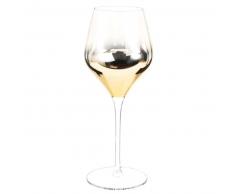 Copa de vino de cristal degradado dorado