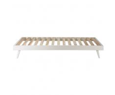 Cama-banco 90x190 de pino blanco Sixties