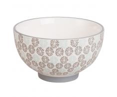 Bol de loza en crudo con motivos decorativos