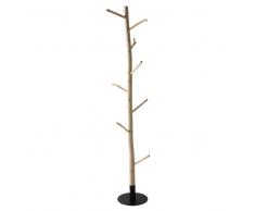 Perchero de madera y metal negro RIVAGE