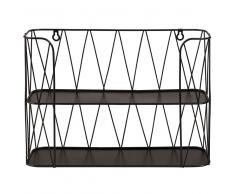 Organizador de pared de metal negro