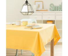 Mantel liso de algodón amarillo mostaza 150 x 250 cm