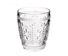 Vaso ancho de cristal FLORAL