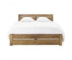 Cama 160 x 200 de madera maciza de palo rosa Stockholm