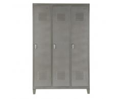Guardarropa de metal gris Loft