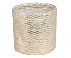Cesta de tela dorada