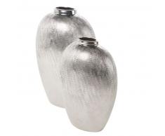 2 jarrones de cerámica plateada Alt.52