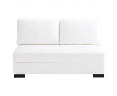 Banco modulable de 2 plazas de cuero blanco Terence