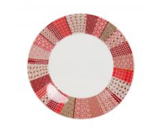 Plato de postre de porcelana con motivo decorativo